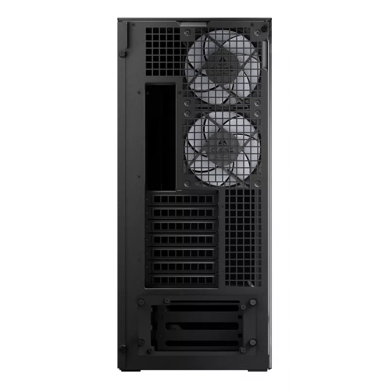 ARCTIC Xtender VG (Mirror Black) Premium E-ATX kompiuterio korpusas su vertikaliu vaizdo plokštės montavimu
