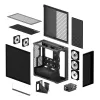 ARCTIC Xtender VG (Mirror Black) Premium E-ATX kompiuterio korpusas su vertikaliu vaizdo plokštės montavimu