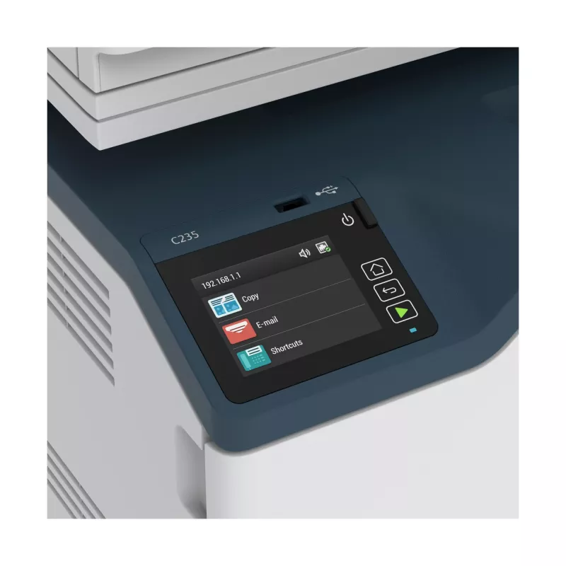 Xerox C235 A4 spalvotas daugiafunkcis spausdintuvas, 22 ppm, belaidis, kopijavimas/spausdinimas/nuskaitymas/faksas, PS3, PCL5e/6, ADF, 2 padėklai, 251 lapas