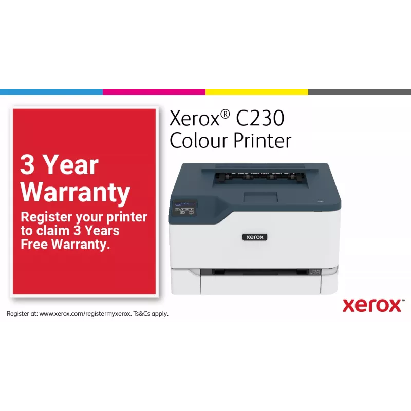 Xerox C230 A4 22ppm belaidis spausdintuvas su dvipuse spauda, PS3, PCL5e/6, 2 padėklai, 251 lapas