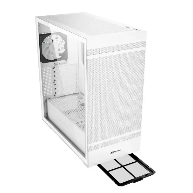 PC korpusas Sharkoon REBEL C50 RGB Full Tower Baltas