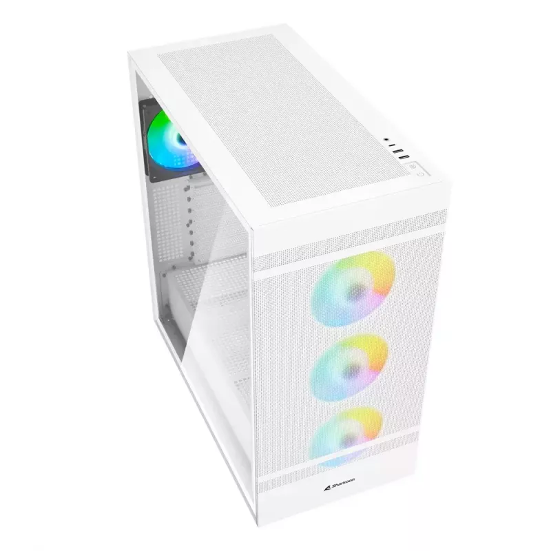 PC korpusas Sharkoon REBEL C50 RGB Full Tower Baltas