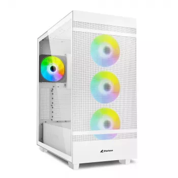 PC korpusas Sharkoon REBEL C50 RGB Full Tower Baltas