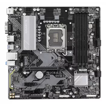 GIGABYTE B760M D3HP pagrindinė plokštė – Intel Core 14-os kartos procesoriams, 4+1+1 VRM fazės, iki 5600MHz DDR5, 2xPCIe 4.0 M.2, GbE LAN, USB 3.2 Gen 1