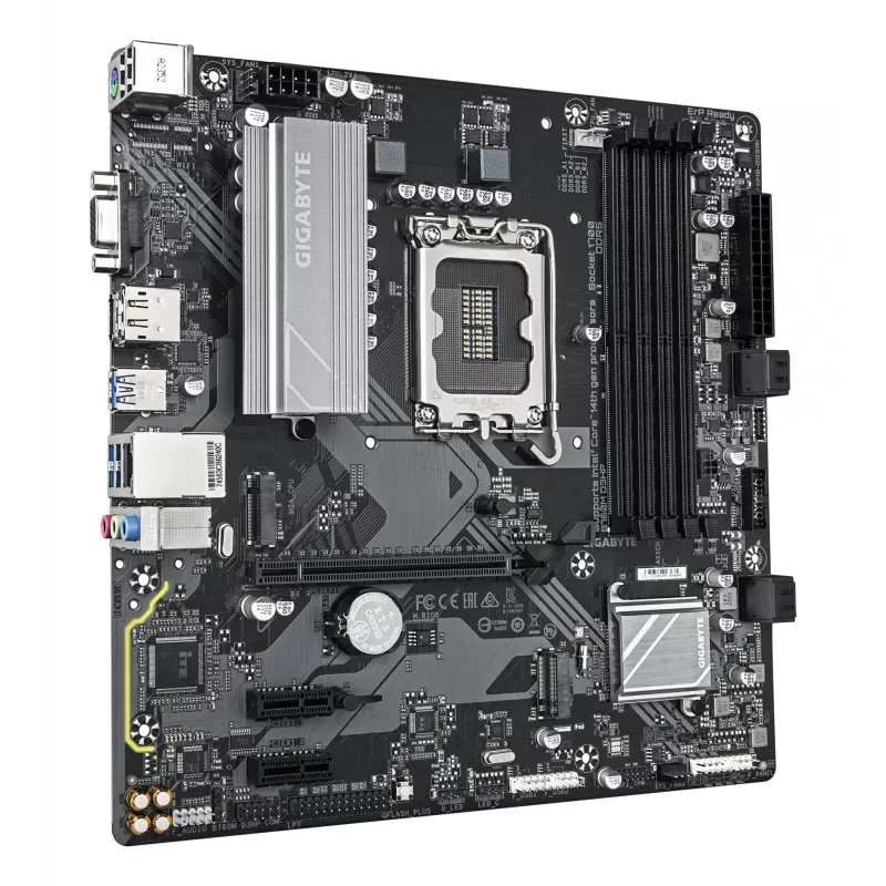 GIGABYTE B760M D3HP pagrindinė plokštė – Intel Core 14-os kartos procesoriams, 4+1+1 VRM fazės, iki 5600MHz DDR5, 2xPCIe 4.0 M.2, GbE LAN, USB 3.2 Gen 1