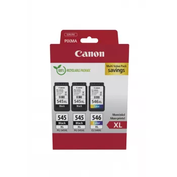 Canon 8286B013 rašalo kasetė 3 vnt. Originali didelės talpos (XL) juoda, žydra, purpurinė, geltona