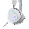 Ausinės ASUS ROG Delta II belaidės ir laidinės, žaidimų, USB Type-C, Bluetooth, baltos