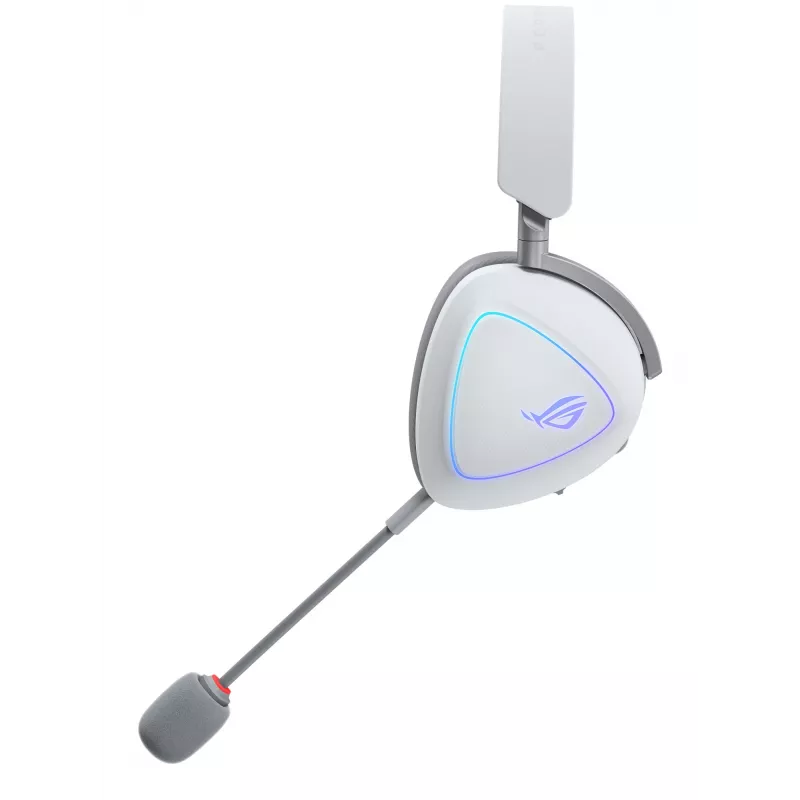Ausinės ASUS ROG Delta II belaidės ir laidinės, žaidimų, USB Type-C, Bluetooth, baltos