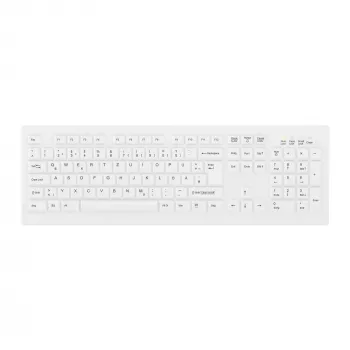 Belaidė medicininė klaviatūra Contour Design Active Key Contour ClassicClean, pilno dydžio, nuimamas dangtelis, balta, DE, C8100