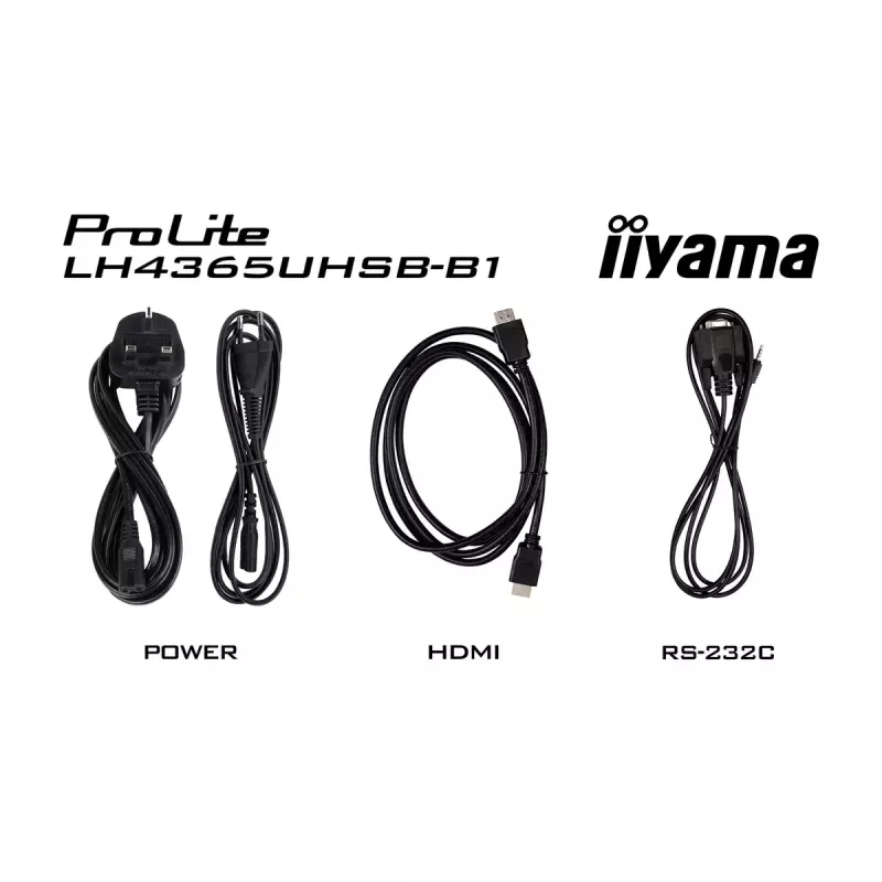 iiyama LH4365UHSB-B1 reklaminis ekranas su kiosko dizainu 108 cm (42,5 colio) LED Wi-Fi 800 cd/m² 4K Ultra HD juodas su integruotu procesoriumi Android 11 24/7