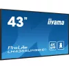 iiyama LH4365UHSB-B1 reklaminis ekranas su kiosko dizainu 108 cm (42,5 colio) LED Wi-Fi 800 cd/m² 4K Ultra HD juodas su integruotu procesoriumi Android 11 24/7