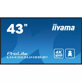 iiyama LH4365UHSB-B1 reklaminis ekranas su kiosko dizainu 108 cm (42,5 colio) LED Wi-Fi 800 cd/m² 4K Ultra HD juodas su integruotu procesoriumi Android 11 24/7