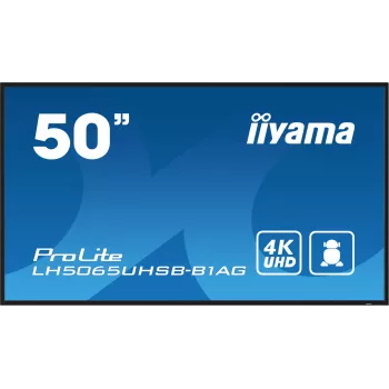 iiyama LH5065UHSB-B1AG Skaitmeninės reklamos ekranas 125,7 cm (49,5 colio) LCD Wi-Fi 800 cd/m² 4K Ultra HD Juodas Įmontuotas procesorius Android 11 24/7