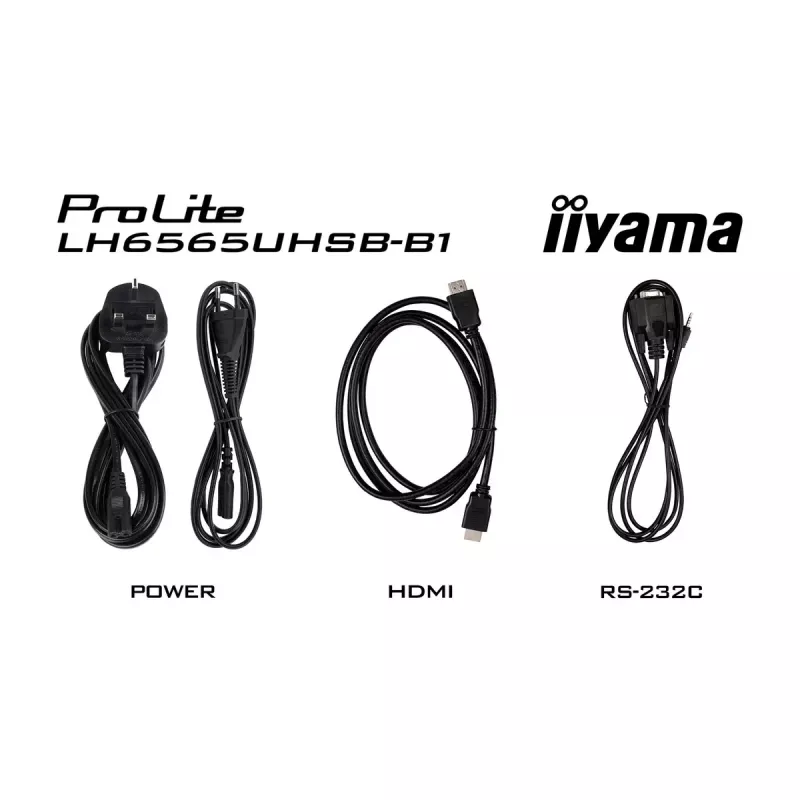 iiyama LH6565UHSB-B1 Skaitmeninės reklamos ekranas Kiosk dizainas 163,8 cm (64,5 colio) LED Wi-Fi 800 cd/m² 4K Ultra HD Juodas Įmontuotas procesorius Android 11 24/7