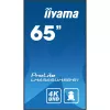 iiyama LH6565UHSB-B1 Skaitmeninės reklamos ekranas Kiosk dizainas 163,8 cm (64,5 colio) LED Wi-Fi 800 cd/m² 4K Ultra HD Juodas Įmontuotas procesorius Android 11 24/7