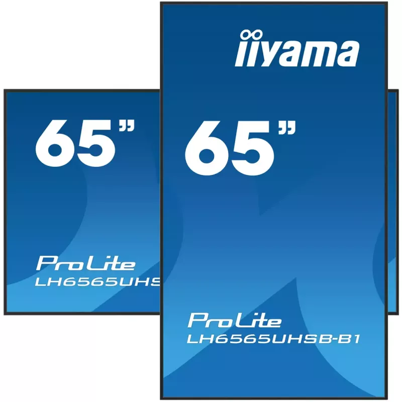 iiyama LH6565UHSB-B1 Skaitmeninės reklamos ekranas Kiosk dizainas 163,8 cm (64,5 colio) LED Wi-Fi 800 cd/m² 4K Ultra HD Juodas Įmontuotas procesorius Android 11 24/7