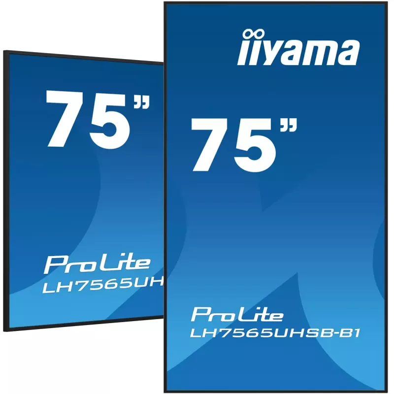 iiyama LH7565UHSB-B1 Signage ekranas su kiosko dizainu 189,2 cm (74,5 colio) LED Wi-Fi 800 cd/m² 4K Ultra HD juodas, integruotas procesorius Android 11, 24/7