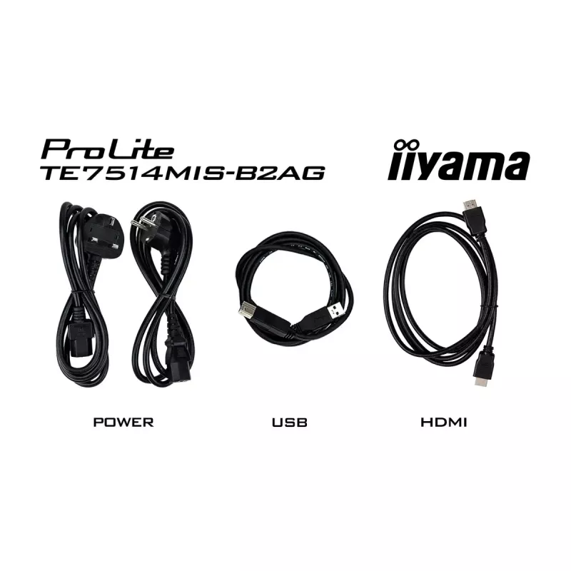 iiyama PROLITE TE7514MIS-B2AG Kiosk dizainas 190,5 cm (75 colių) LCD su Wi-Fi 435 cd/m² 4K Ultra HD juodas liečiamas ekranas su integruotu procesoriumi Android 24/7