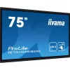 iiyama PROLITE TE7514MIS-B2AG Kiosk dizainas 190,5 cm (75 colių) LCD su Wi-Fi 435 cd/m² 4K Ultra HD juodas liečiamas ekranas su integruotu procesoriumi Android 24/7