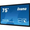 iiyama PROLITE TE7514MIS-B2AG Kiosk dizainas 190,5 cm (75 colių) LCD su Wi-Fi 435 cd/m² 4K Ultra HD juodas liečiamas ekranas su integruotu procesoriumi Android 24/7