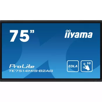 iiyama PROLITE TE7514MIS-B2AG Kiosk dizainas 190,5 cm (75 colių) LCD su Wi-Fi 435 cd/m² 4K Ultra HD juodas liečiamas ekranas su integruotu procesoriumi Android 24/7