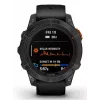 Išmanusis laikrodis GARMIN fēnix 7 Pro Solar Edition — 47 mm korpusas, 1,3 colio MIP jutiklinis ekranas, 32 GB, GPS, Wi‑Fi, Bluetooth, juodas silikoninis dirželis