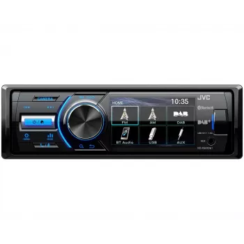 JVC KD-X561DBT automobilinis medijos imtuvas, juodas/mėlynas, 180 W, Bluetooth