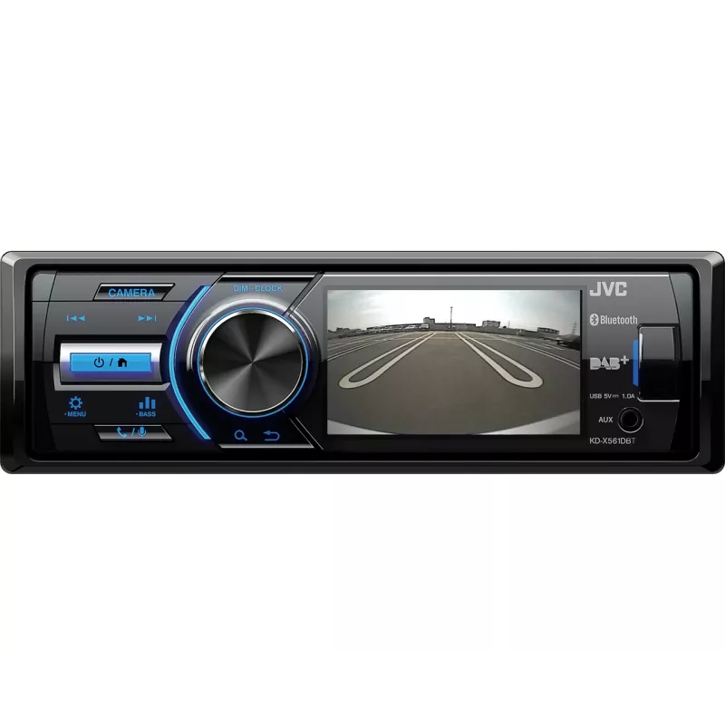 JVC KD-X561DBT automobilinis medijos imtuvas, juodas/mėlynas, 180 W, Bluetooth