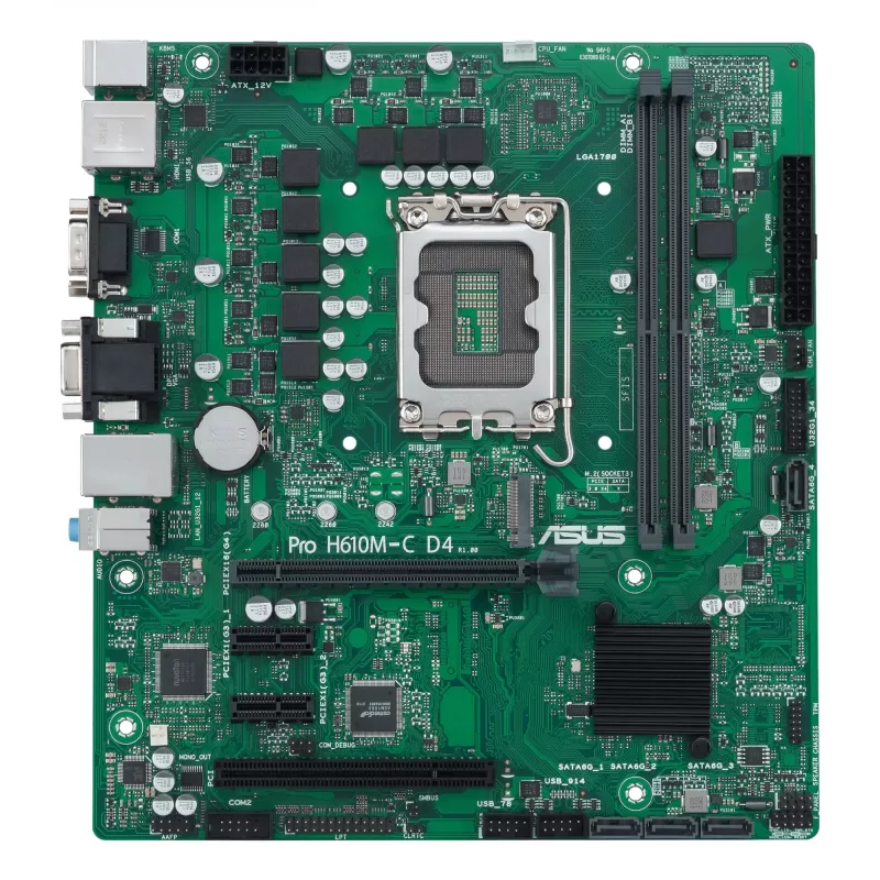 ASUS PRO H610M-C D4-CSM pagrindinė plokštė Intel H610 LGA 1700 micro ATX