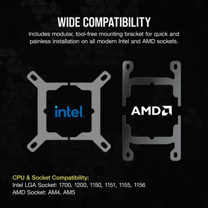 CORSAIR CPU aušintuvas - Icue Link H100I RGB skysčio aušintuvas - Baltas
