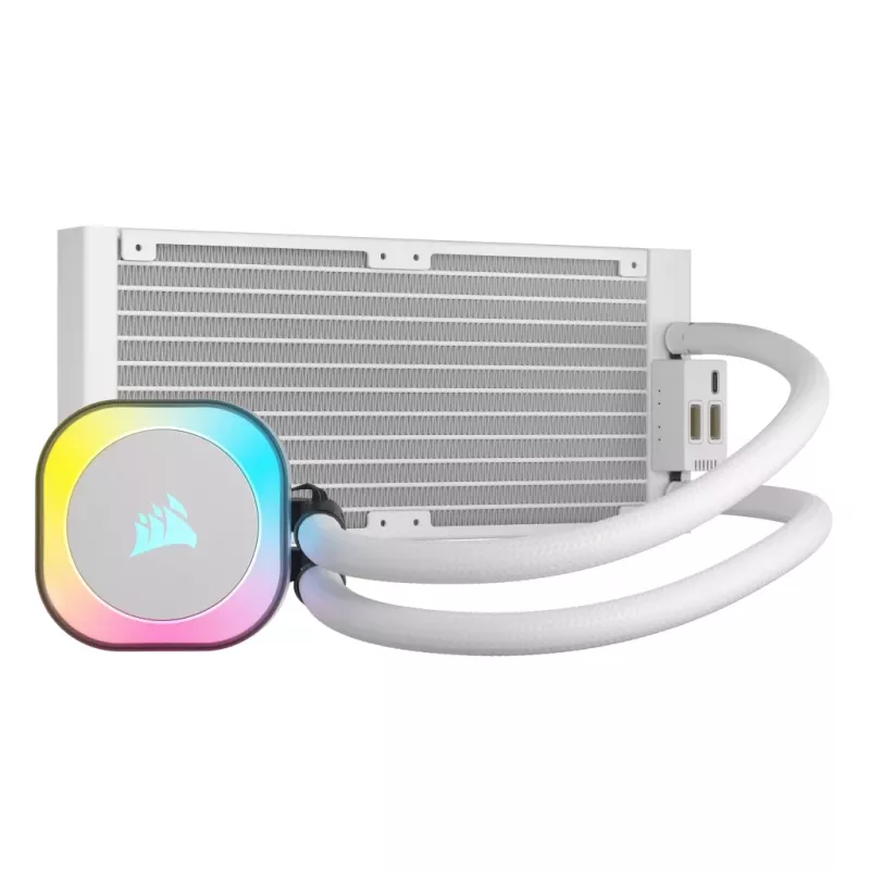 CORSAIR CPU aušintuvas - Icue Link H100I RGB skysčio aušintuvas - Baltas