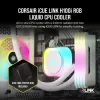 CORSAIR CPU aušintuvas - Icue Link H100I RGB skysčio aušintuvas - Baltas