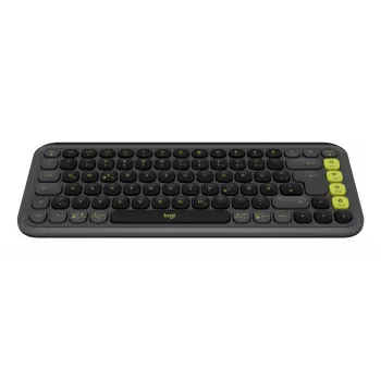 LOGITECH belaidė klaviatūra Pop Icon Keys - Graphite & Green QWERTZ (vokiškas išdėstymas)
