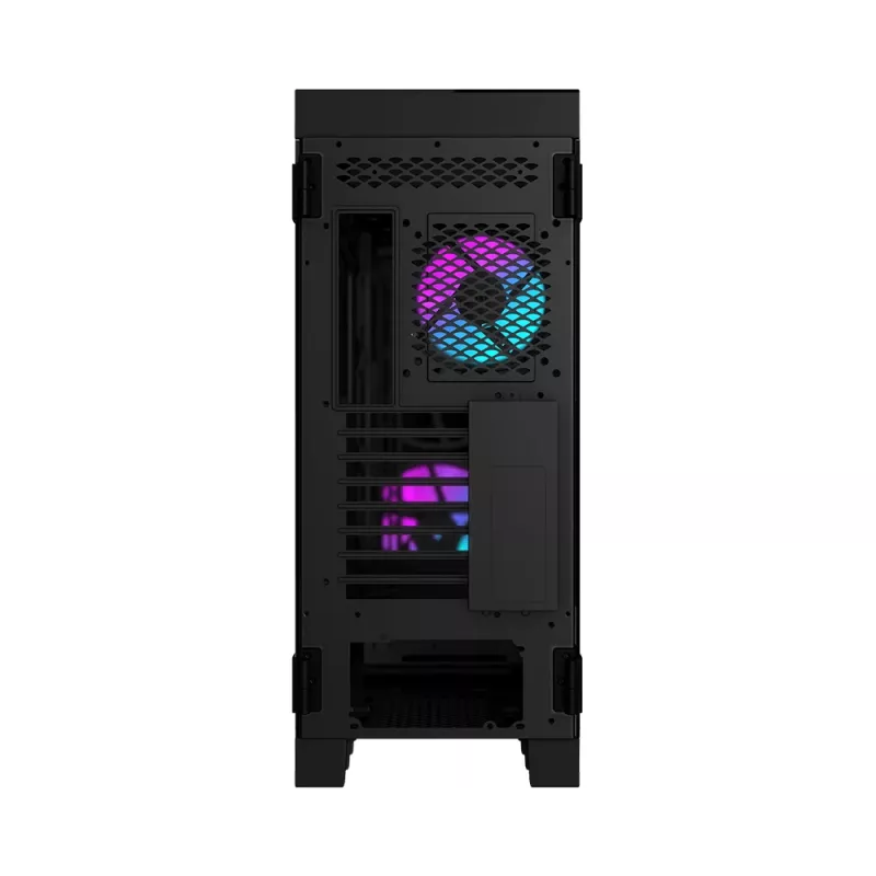 MSI MPG SEKIRA 500X Full Tower kompiuterio korpusas žaidimams 'Juodas, 3x 200mm ARGB + 1x 200mm + 1x120mm ARGB ventiliatoriai, Mystic Light Sync, 8 kanalų ARGB šakotuvas, USB Type-C, grūdinto stiklo plokštės, E-ATX, ATX, mATX, mini-ITX'