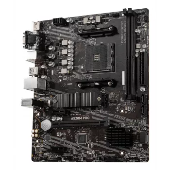 Motininė plokštė MSI A520M PRO AMD A520 Socket AM4 micro ATX