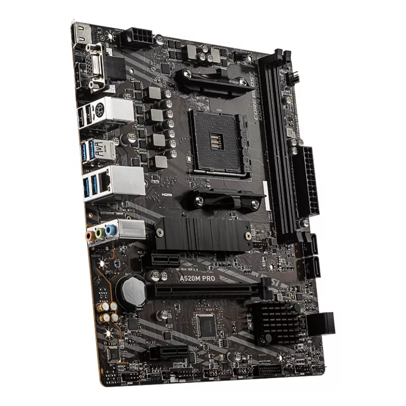 Motininė plokštė MSI A520M PRO AMD A520 Socket AM4 micro ATX