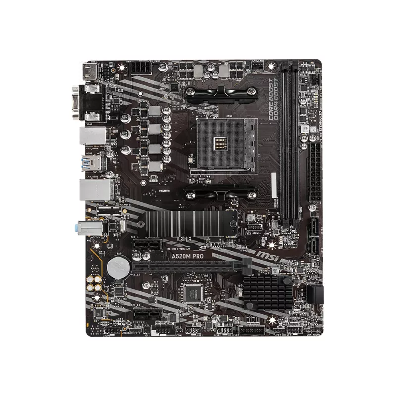 Motininė plokštė MSI A520M PRO AMD A520 Socket AM4 micro ATX