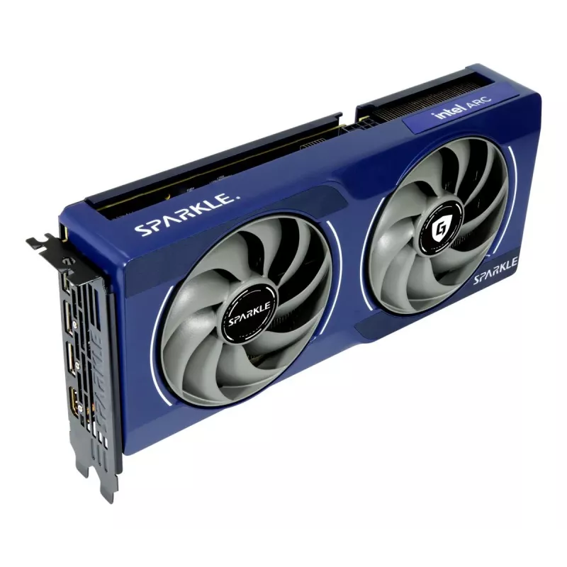 Vaizdo plokštė Sparkle Arc B570 Eclipse OC — 10 GB GDDR6, PCIe 4.0 x8, 2660 MHz, 160 bitų, 380 GB/s, 2 ventiliatoriai, 170 W