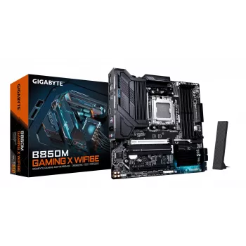 GIGABYTE B850M GAMING X WIFI6E pagrindinė plokštė – AMD Ryzen 9000 serijai, 10+2+2 fazių VRM, DDR5 iki 8200 MHz, PCIe 5.0 M.2, 2,5Gb LAN, Wi-Fi 6E