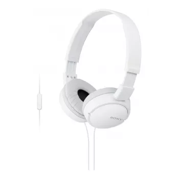 Sony MDR-ZX110AP Ausinės su mikrofonu, laidinės, lankelio, skambučiams/muzikai, baltos