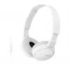 Sony MDR-ZX110AP Ausinės su mikrofonu, laidinės, lankelio, skambučiams/muzikai, baltos