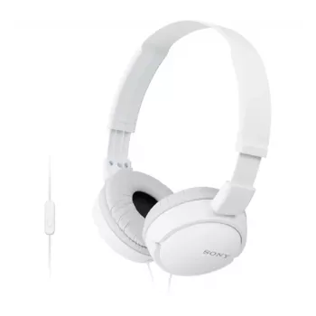 Sony MDR-ZX110AP Ausinės su mikrofonu, laidinės, lankelio, skambučiams/muzikai, baltos