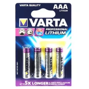 VARTA Ultra Lithium AAA 1,5V baterijos, 4 vnt.