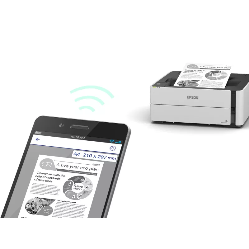 Epson EcoTank ET-M1180 spausdintuvas, juodas/baltas