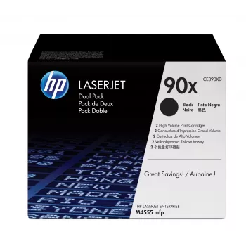 HP 90X 2 vnt. didelės talpos juodi originalūs LaserJet tonerio kasetės
