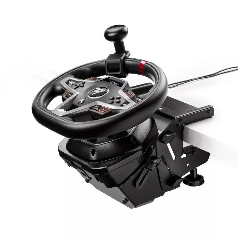 Thrustmaster SimTask vairo laikiklis ir sukamoji rankenėlė sunkiasvorių transporto priemonių simuliacijoms, suderinamas su T128 ir T248 lenktyniniais vairais