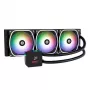 Skystas aušintuvas ENERMAX Aquafusion II 360 mm, 120 mm ventiliatoriai, 380 W TDP, juodas