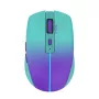 INCA IWM-511RM belaidė pelė – RF belaidis + Bluetooth + USB Type-C – 1600 DPI – 6 mygtukai – žalia violetinė