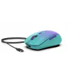 INCA IWM-511RM belaidė pelė – RF belaidis + Bluetooth + USB Type-C – 1600 DPI – 6 mygtukai – žalia violetinė
