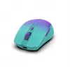 INCA IWM-511RM belaidė pelė – RF belaidis + Bluetooth + USB Type-C – 1600 DPI – 6 mygtukai – žalia violetinė